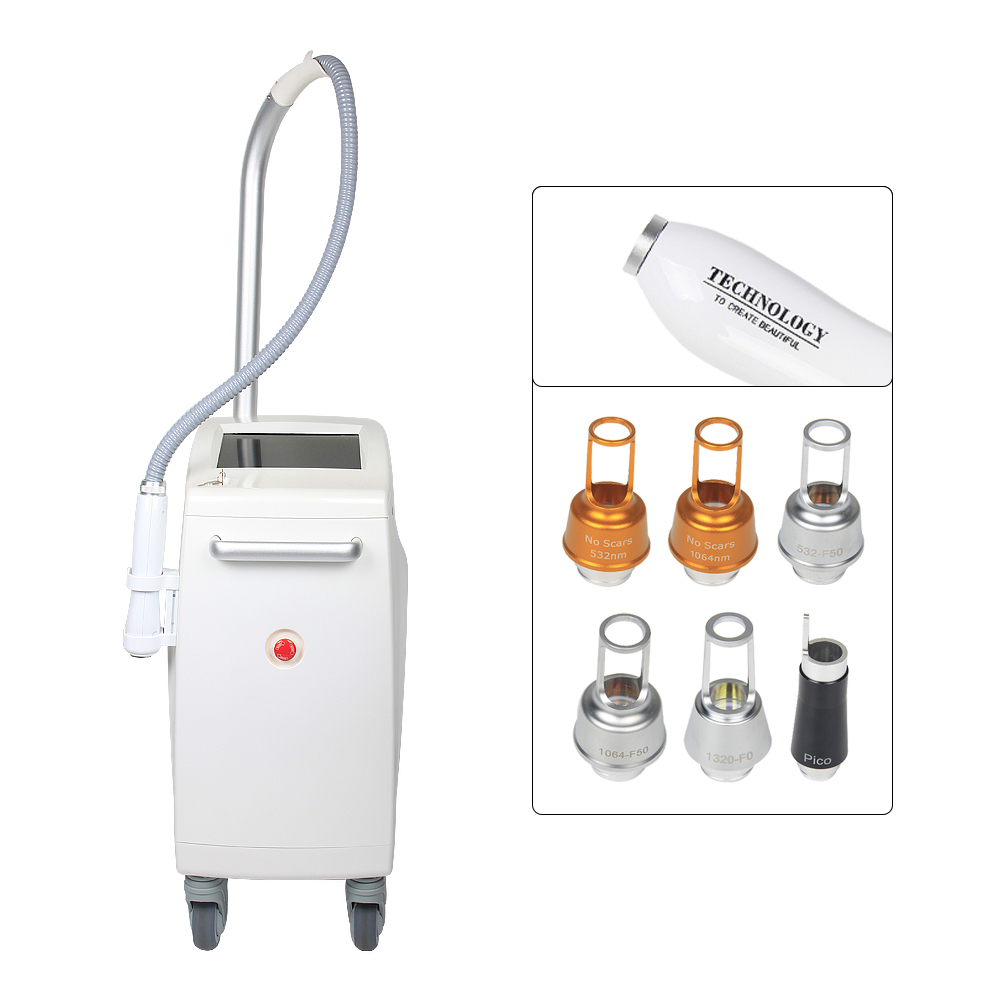 ND YAG Tattoo Removal 755 Honeycomb Probe Picolaser Tattoo Removal Machine 1064nm 532nm 1320nm 6 Tips