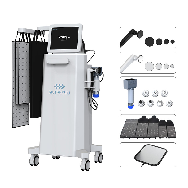 Pressotherapy body shaping 650nm 940nm Maxlipo red light therapy 448K CET RET shockwave