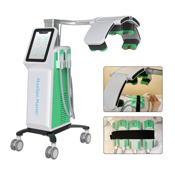 10D Maxlipo Laser Body Slimming Machine EMS Laser Fat Removal Laser Machine 4 Cryo Pads Fat Loss Green Red Light