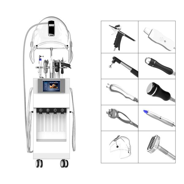 Hydra facial machine with Jet Peel Face Skin Care led light Oxygen Therapy Mask