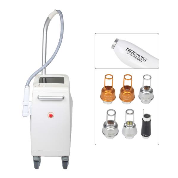 ND YAG Tattoo Removal 755 Honeycomb Probe Picolaser Tattoo Removal Machine 1064nm 532nm 1320nm 6 Tips