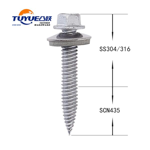 Composite Material Screws with EPDM washer