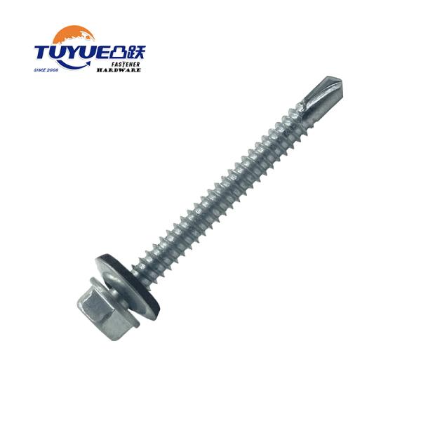 Hex Washer Head Self Drilling Screw With EPDM Washer/ WO EPDM Washer/ Head Painted