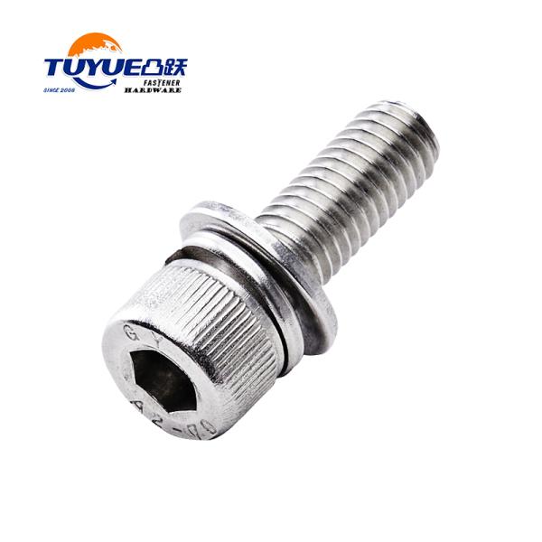 Machine screws and Combination hex socket cup head screw with spring washer