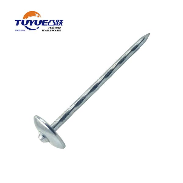 Umbrella Head Roofing Nail Twisted Shank
