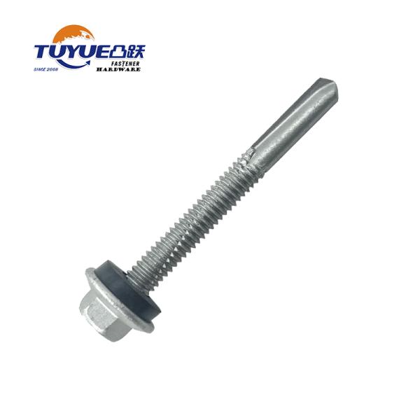 hex washer head self drilling screws 3 cut lines on the thread type5