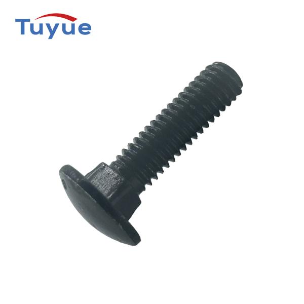 CARRIAGE BOLTS FULL THREAD UNC THREAD, GRADE 4.8 BLACK RUSPERT