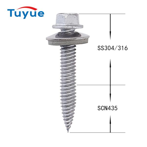 Composite Material Screws with EPDM washer