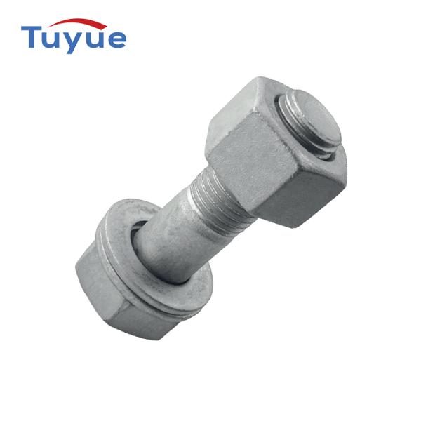 Connect the pair with large hexagon bolts of steel structure. (5)