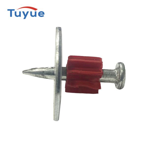 Construction Power Drive Pins Zinc Plated Concrete Fasteners Powder Actuated Shooting Nails with angle ceiling clip