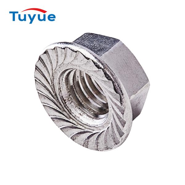 Flange hex nut DIN 6923 with serration  without Serration