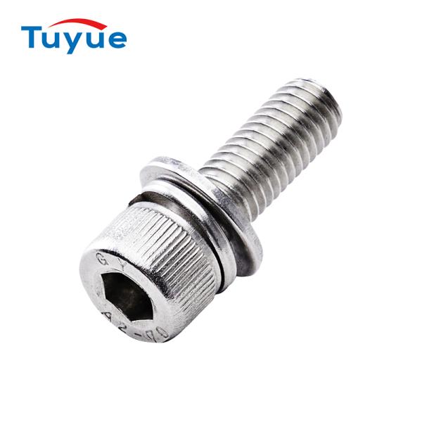 Machine screws and Combination hex socket cup head screw with spring washer