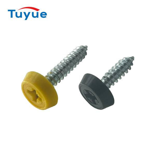 Number Plate Screw Oversized Moulded Head Polytop Screws