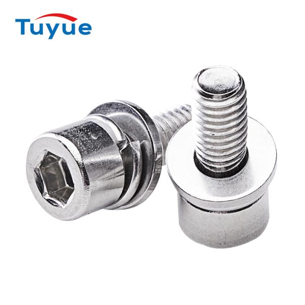Stainless Steel Hex Socket Cap Head Screws With Flat Spring Washers