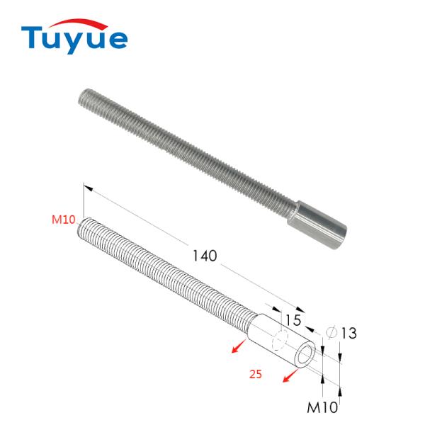 Stainless Steel Round Bolt connect with internal thread