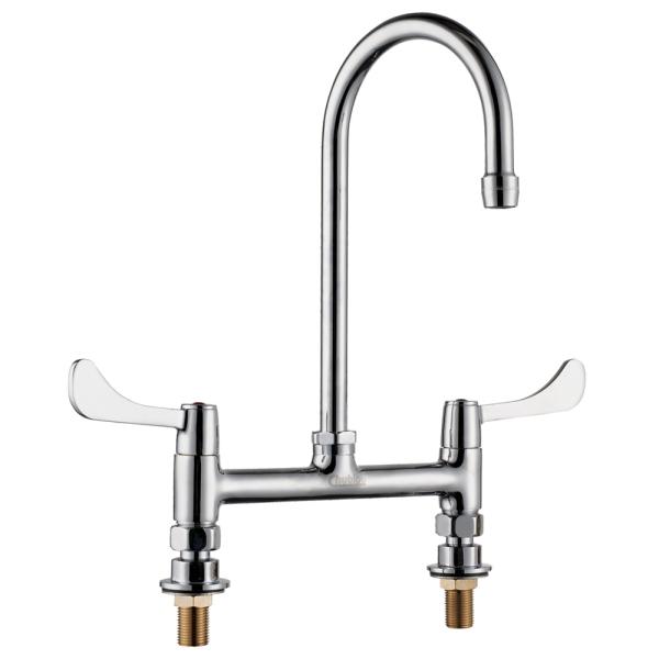 8'' (203mm) Center Wall Mounted Faucet With 5 11/16'' Swivel Gooseneck